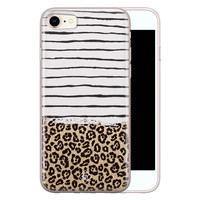 Casimoda iPhone 8/7 siliconen telefoonhoesje - Leopard lines