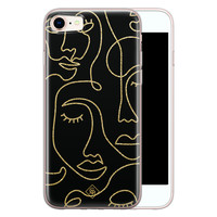 Casimoda iPhone 8/7 siliconen hoesje - Abstract faces