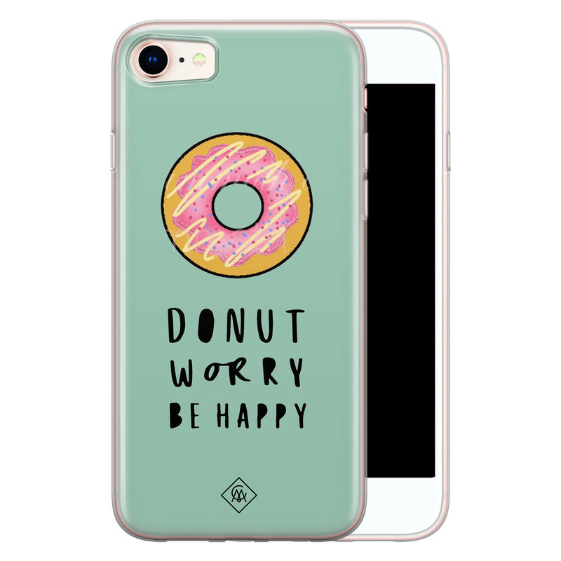 Casimoda iPhone 8/7 siliconen hoesje - Donut worry
