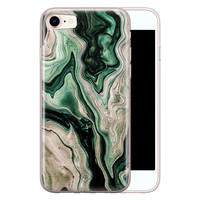 Casimoda iPhone 8/7 siliconen hoesje - Green waves