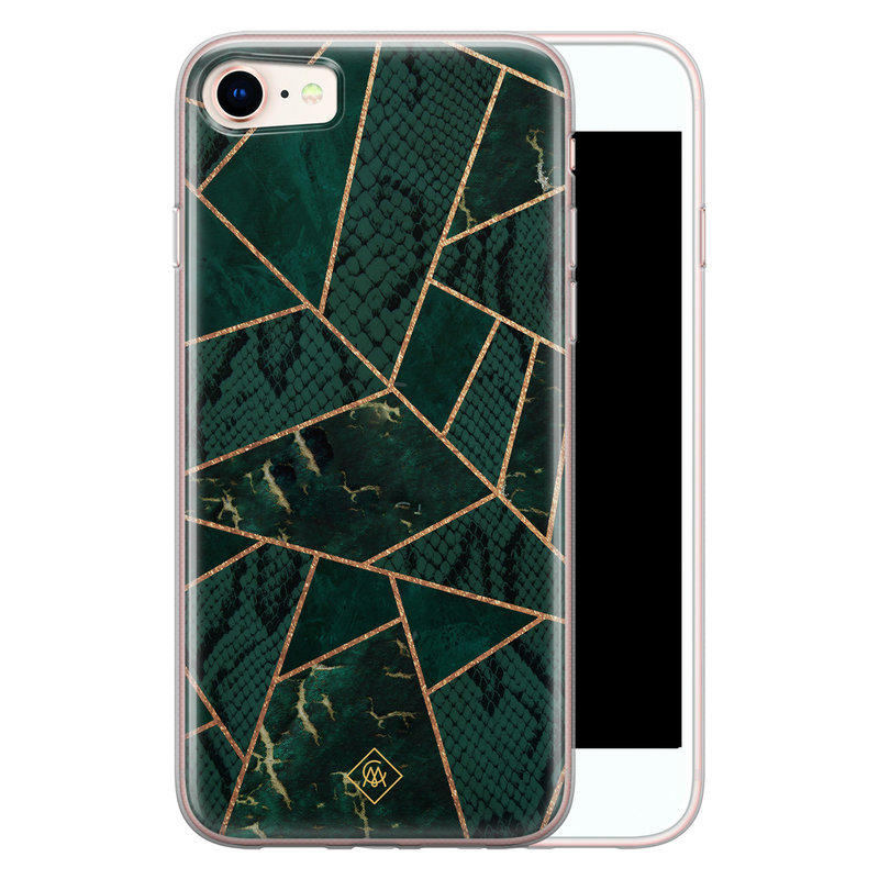 Casimoda iPhone 8/7 siliconen hoesje - Abstract groen