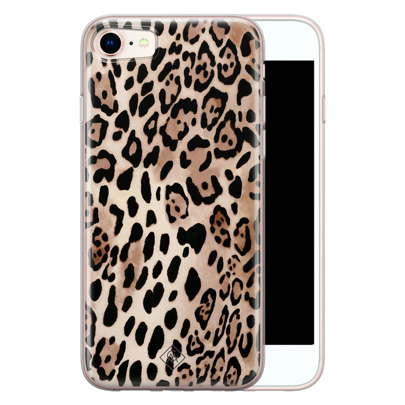 Casimoda iPhone 8/7 siliconen hoesje - Golden wildcat