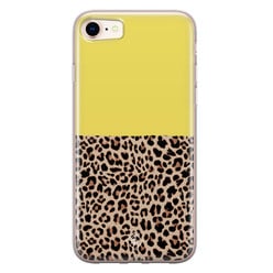 Casimoda iPhone 8/7 siliconen hoesje - Luipaard geel