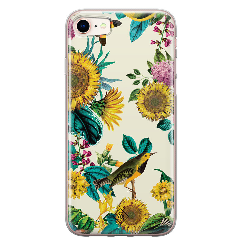 Casimoda iPhone 8/7 siliconen hoesje - Sunflowers