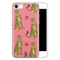 Casimoda iPhone 8/7 siliconen hoesje - The pink leopard