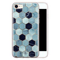 Casimoda iPhone 8/7 siliconen hoesje - Blue cubes