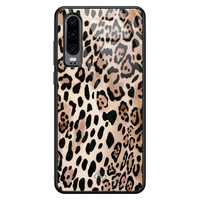 Casimoda Huawei P30 glazen hardcase - Golden wildcat