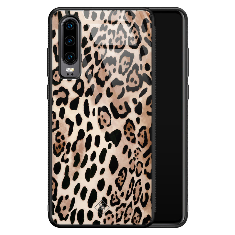 Casimoda Huawei P30 glazen hardcase - Golden wildcat