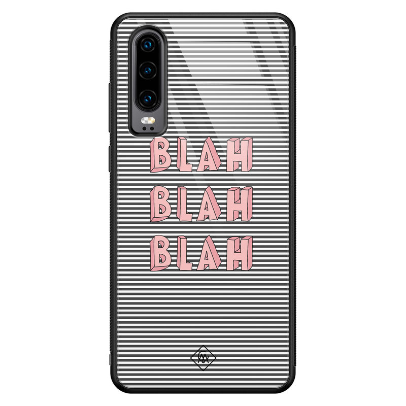 Casimoda Huawei P30 glazen hardcase - Blah blah blah