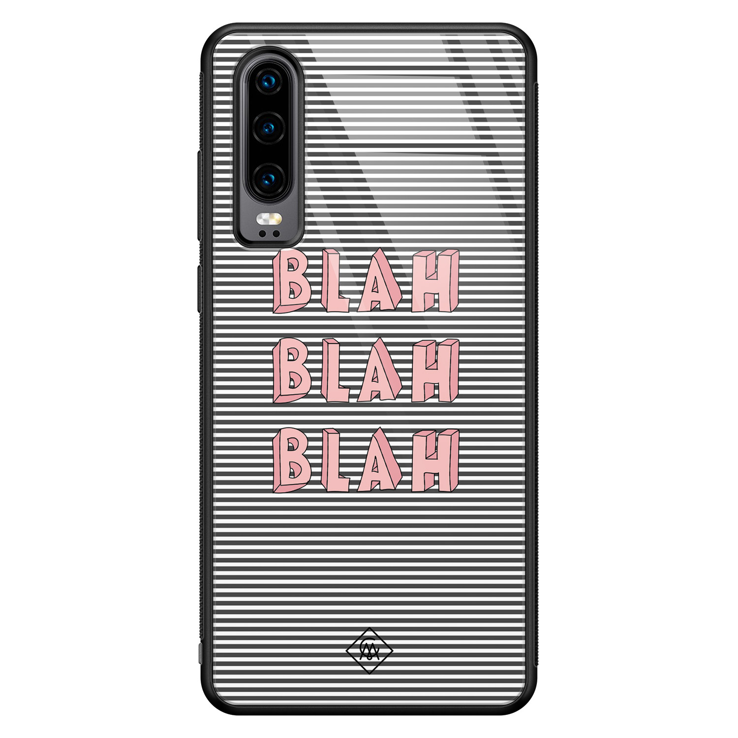 Huawei P30 glazen hardcase - Blah blah blah