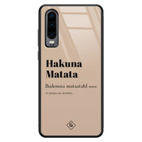 Casimoda Huawei P30 glazen hardcase - Hakuna Matata