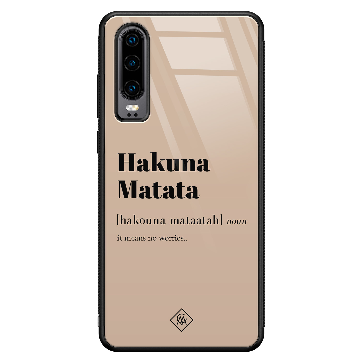 Huawei P30 glazen hardcase Hakuna Matata