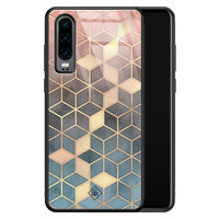 Casimoda Huawei P30 glazen hardcase - Cubes art