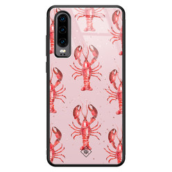 Casimoda Huawei P30 glazen hardcase - Lobster all the way