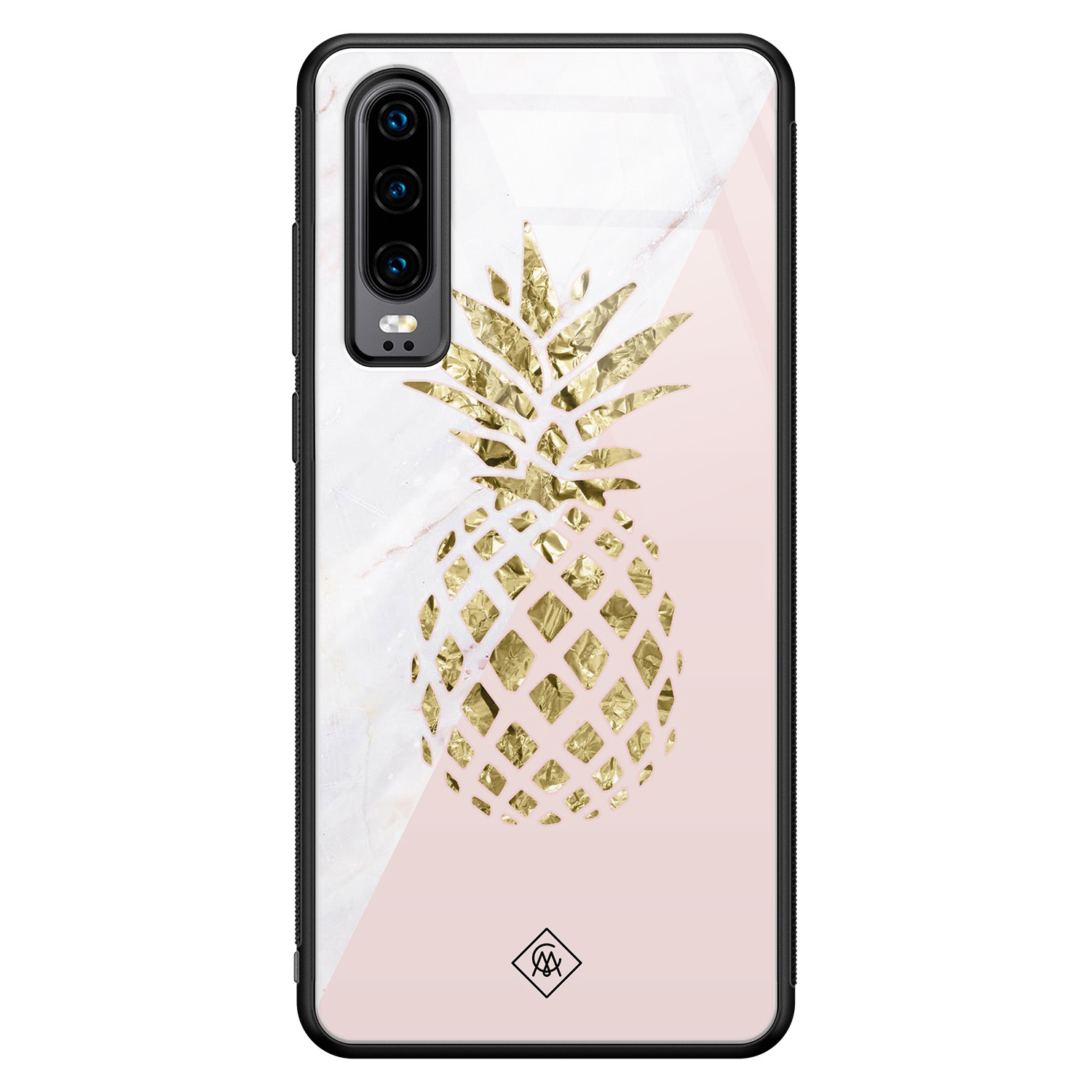 Huawei P30 glazen hardcase - Ananas