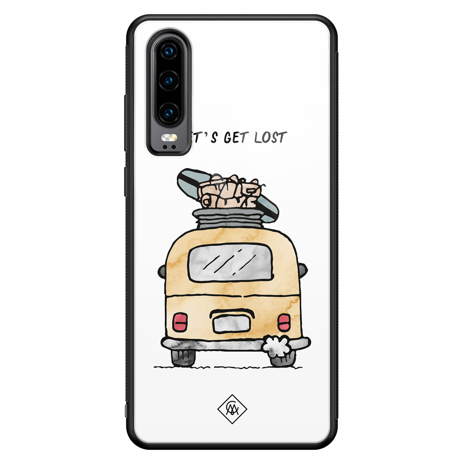 Huawei P30 glazen hardcase - Let&apos;s get lost