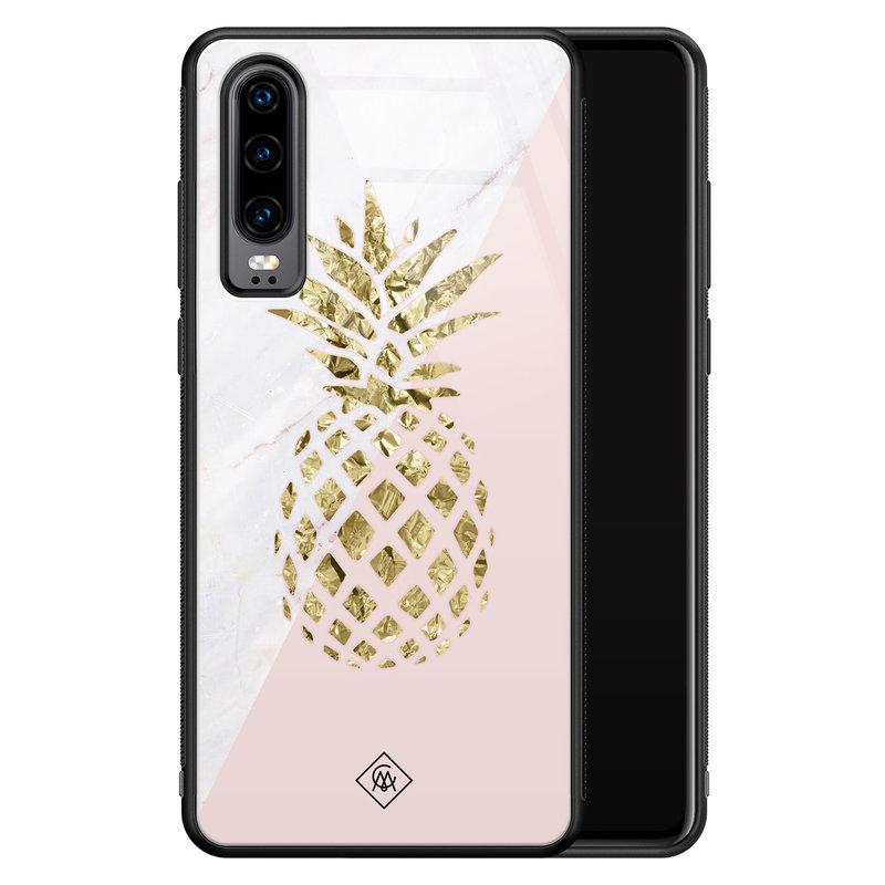 Casimoda Huawei P30 glazen hardcase - Ananas