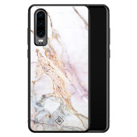 Casimoda Huawei P30 glazen hardcase - Parelmoer marmer