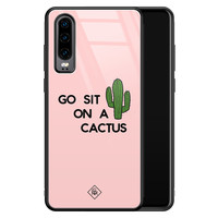 Casimoda Huawei P30 glazen hardcase - Go sit on a cactus