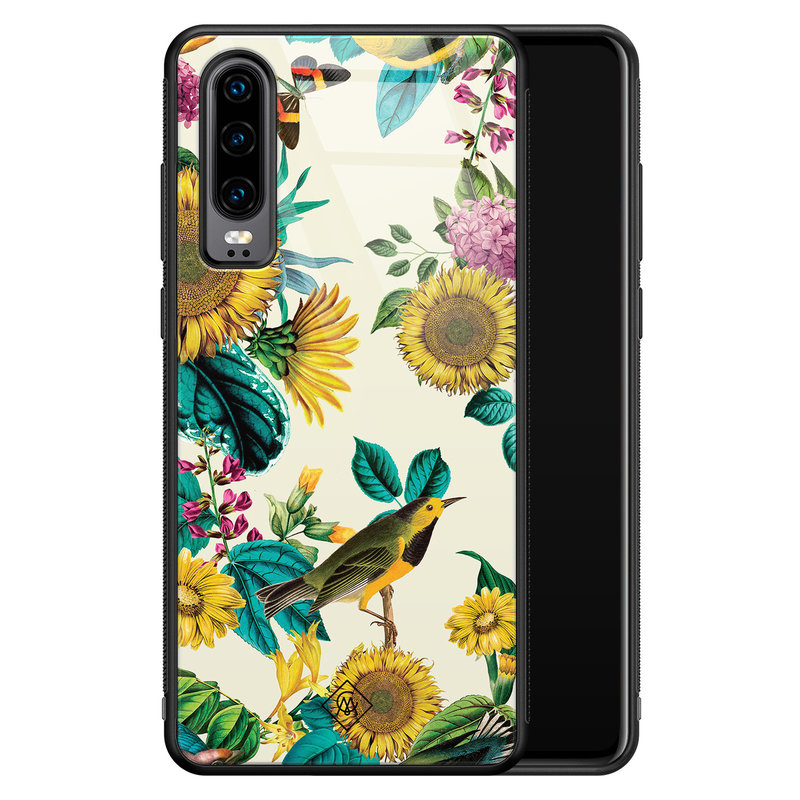 Casimoda Huawei P30 glazen hardcase - Sunflowers