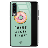 Casimoda Huawei P30 glazen hardcase - Donut worry