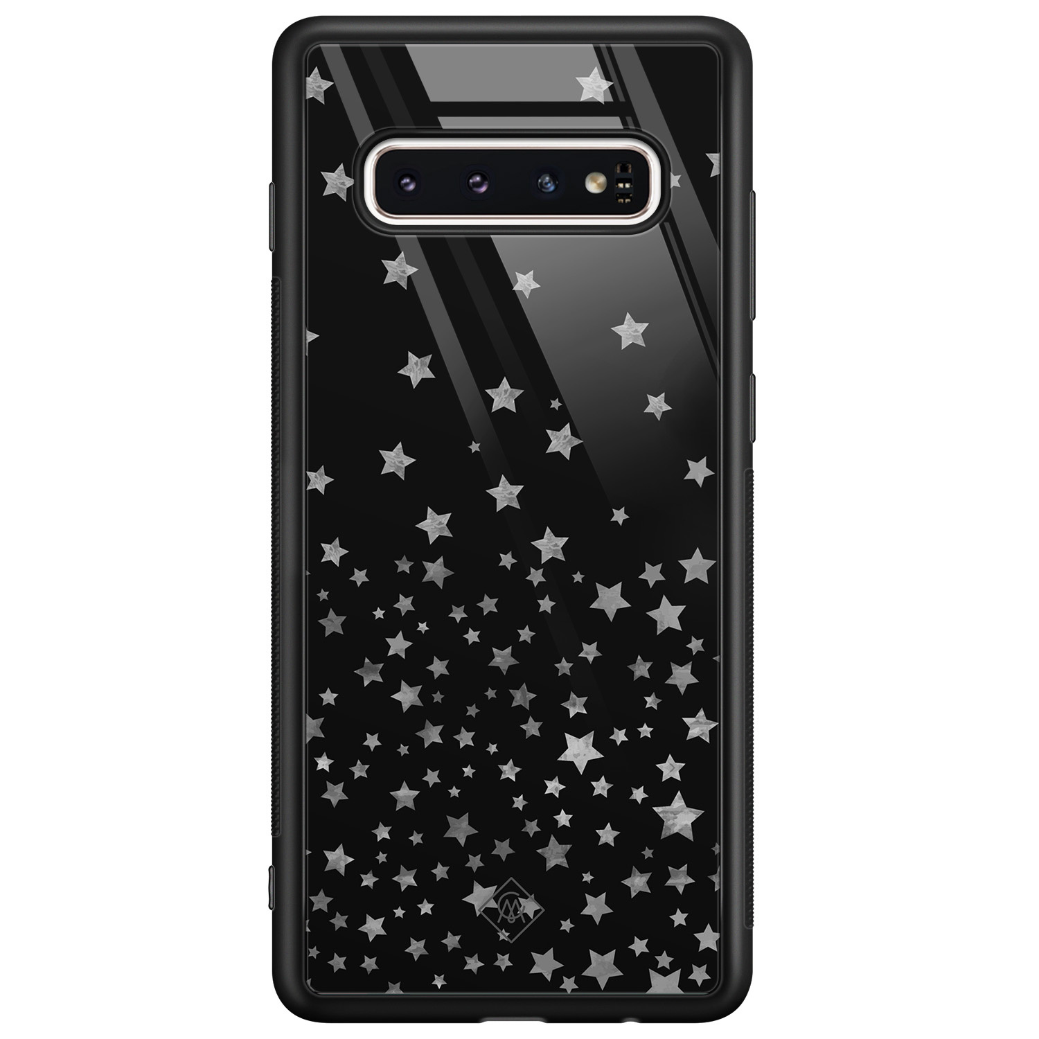 Samsung Galaxy S10 glazen hardcase - Falling stars