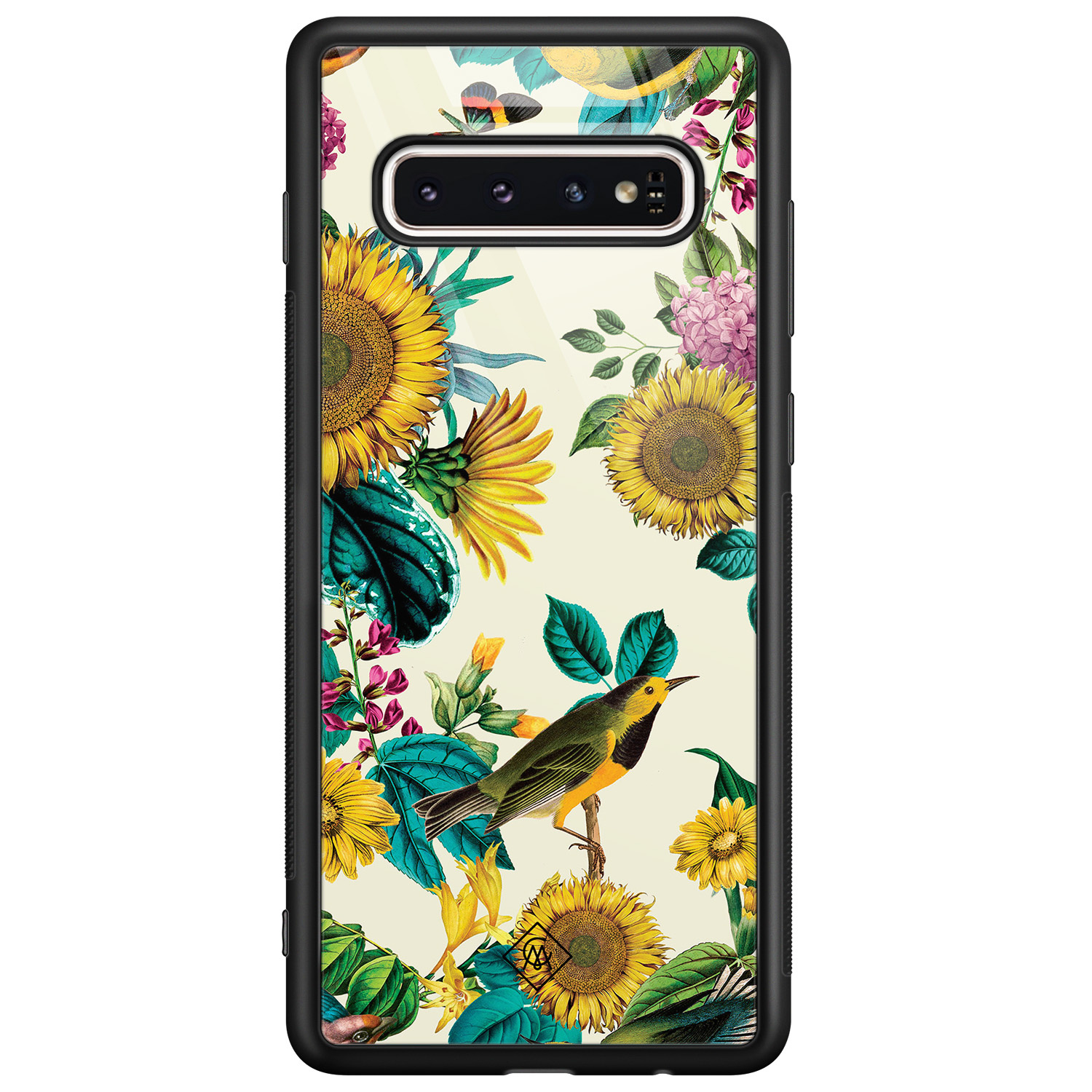 Samsung Galaxy S10 glazen hardcase Sunflowers