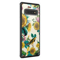 Casimoda Samsung Galaxy S10 glazen hardcase - Sunflowers