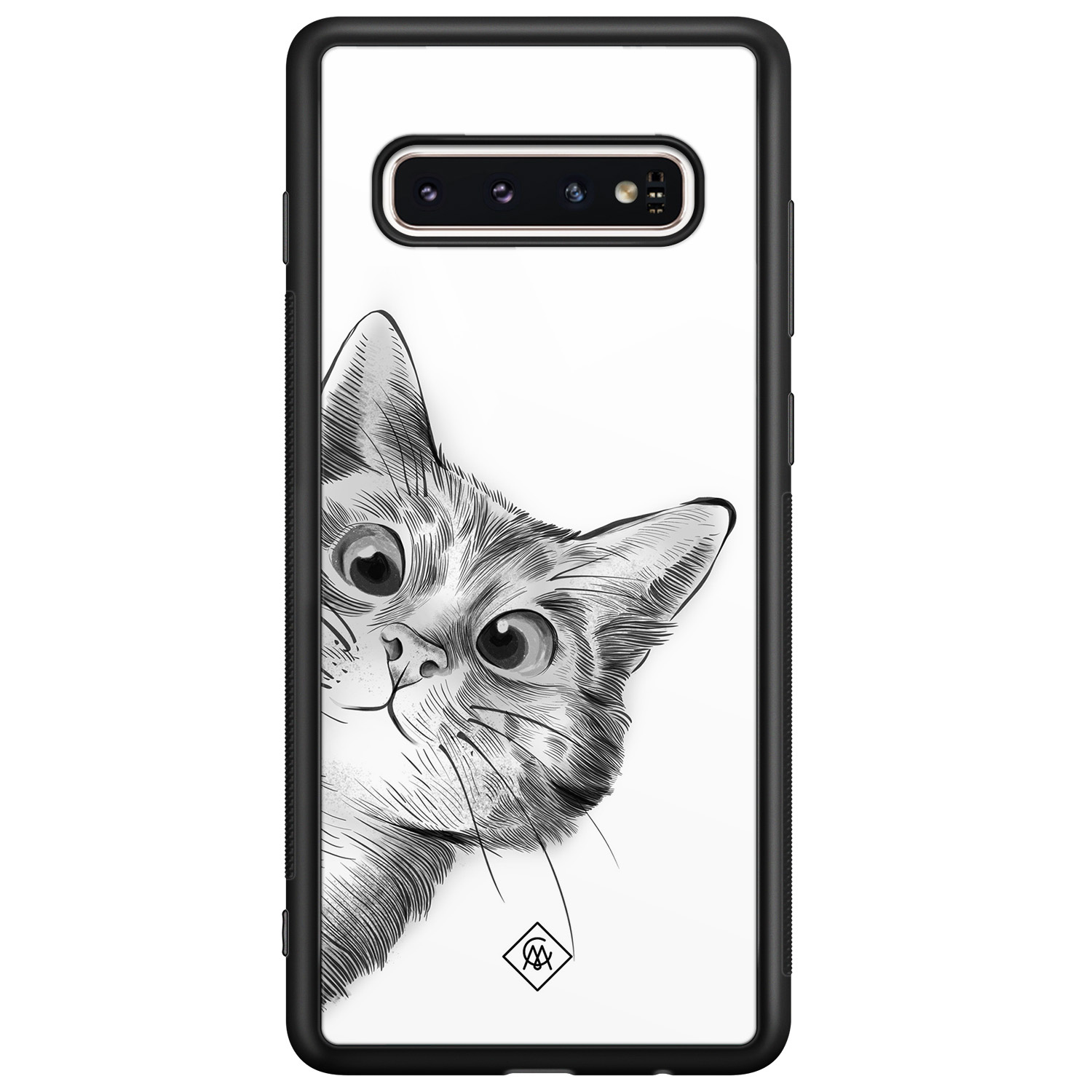 Samsung Galaxy S10 glazen hardcase Peekaboo
