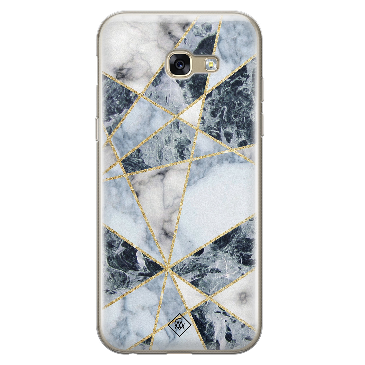Samsung Galaxy A5 2017 siliconen hoesje Marmer blauw