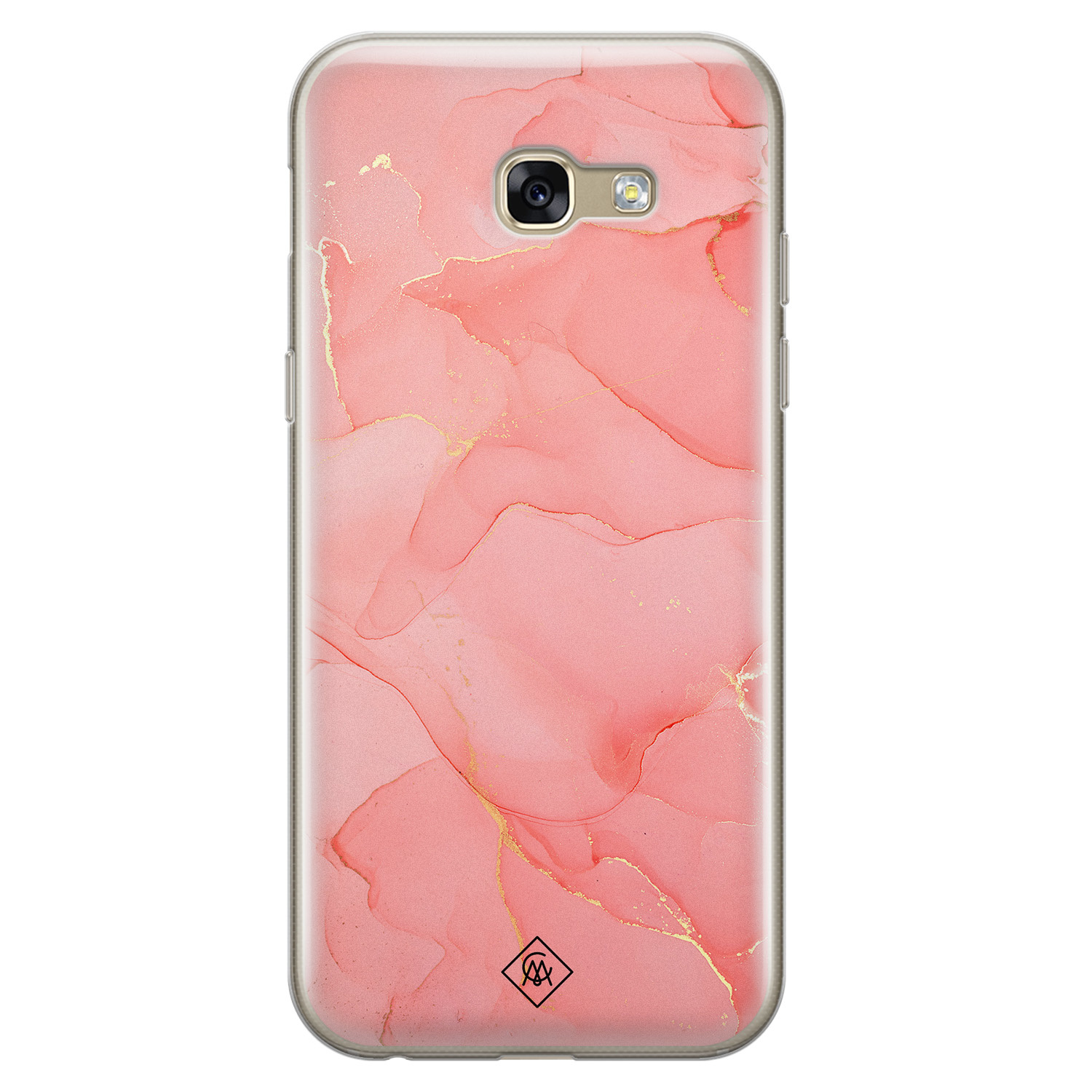 Assimilatie stijl peddelen Samsung Galaxy A5 2017 siliconen hoesje - Marmer roze - Casimoda.nl