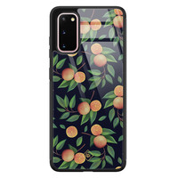 Casimoda Samsung Galaxy S20 glazen hardcase - Orange lemonade