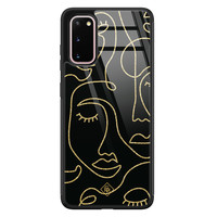 Casimoda Samsung Galaxy S20 glazen hardcase - Abstract faces