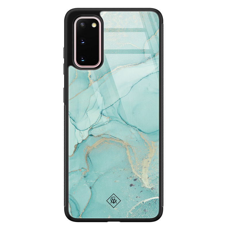 Casimoda Samsung Galaxy S20 glazen hardcase - Touch of mint