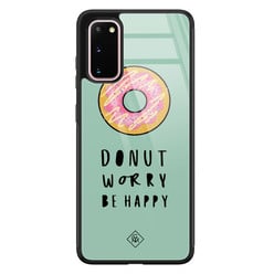 Casimoda Samsung Galaxy S20 glazen hardcase - Donut worry