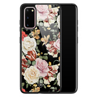 Casimoda Samsung Galaxy S20 glazen hardcase - Flowerpower