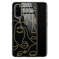 Casimoda Samsung Galaxy S20 glazen hardcase - Abstract faces