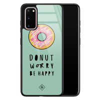 Casimoda Samsung Galaxy S20 glazen hardcase - Donut worry