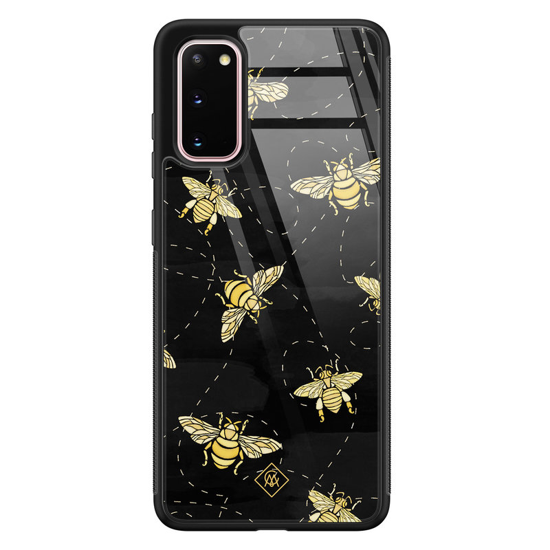 Casimoda Samsung Galaxy S20 glazen hardcase - Bee yourself