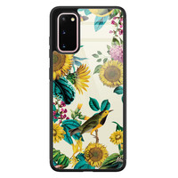 Casimoda Samsung Galaxy S20 glazen hardcase - Sunflowers