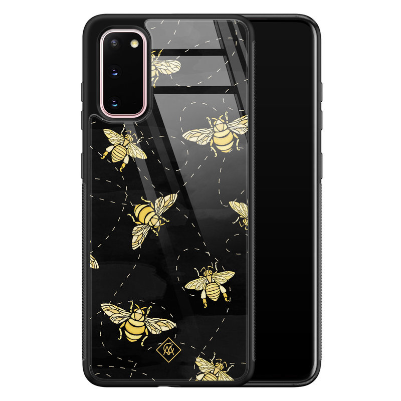 Casimoda Samsung Galaxy S20 glazen hardcase - Bee yourself