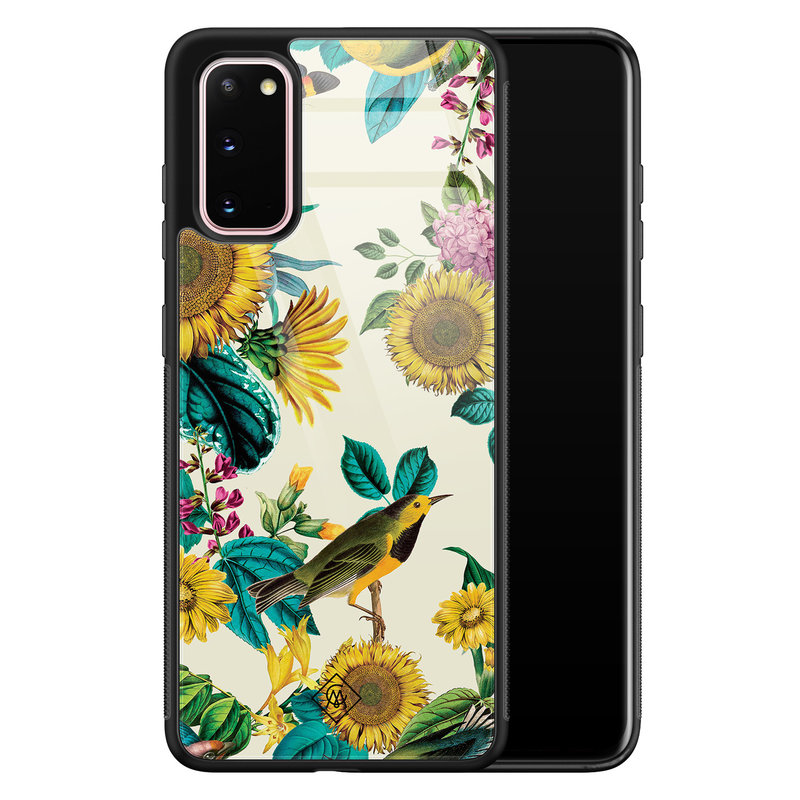 Casimoda Samsung Galaxy S20 glazen hardcase - Sunflowers