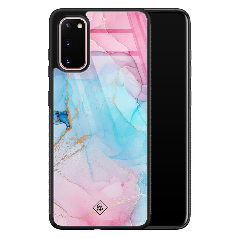 Casimoda Samsung Galaxy S20 glazen hardcase - Marble colorbomb