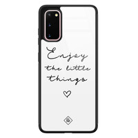 Casimoda Samsung Galaxy S20 glazen hardcase - Enjoy life