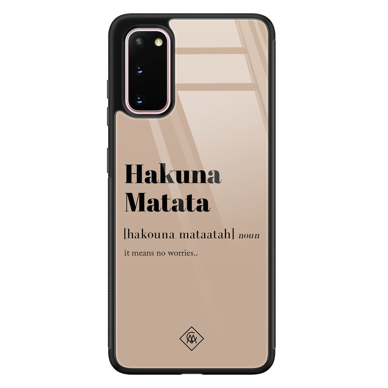 Casimoda Samsung Galaxy S20 glazen hardcase - Hakuna Matata