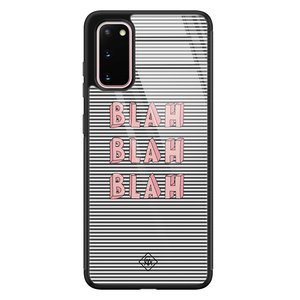 Casimoda Samsung Galaxy S20 glazen hardcase - Blah blah blah
