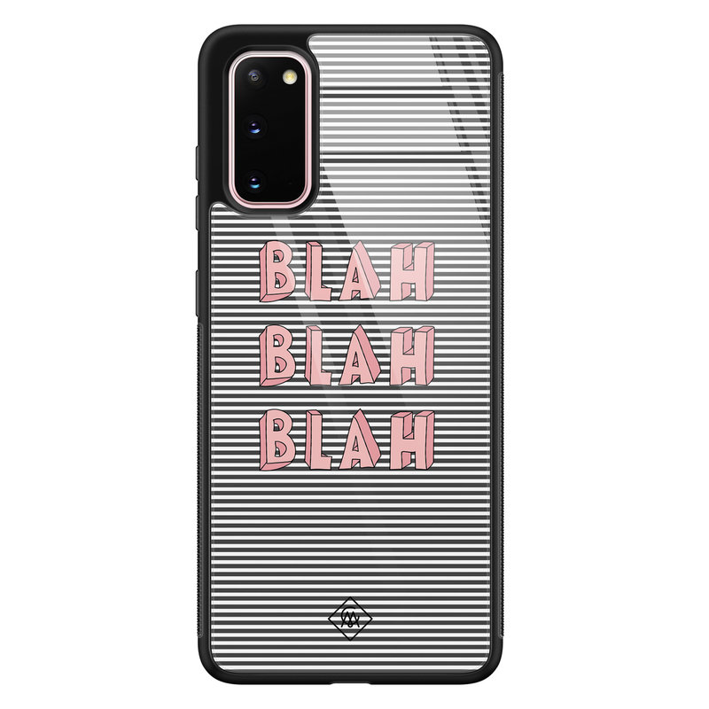 Casimoda Samsung Galaxy S20 glazen hardcase - Blah blah blah