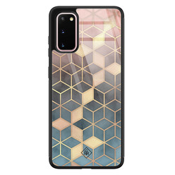 Casimoda Samsung Galaxy S20 glazen hardcase - Cubes art