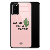 Casimoda Samsung Galaxy S20 glazen hardcase - Go sit on a cactus