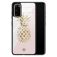 Casimoda Samsung Galaxy S20 glazen hardcase - Ananas